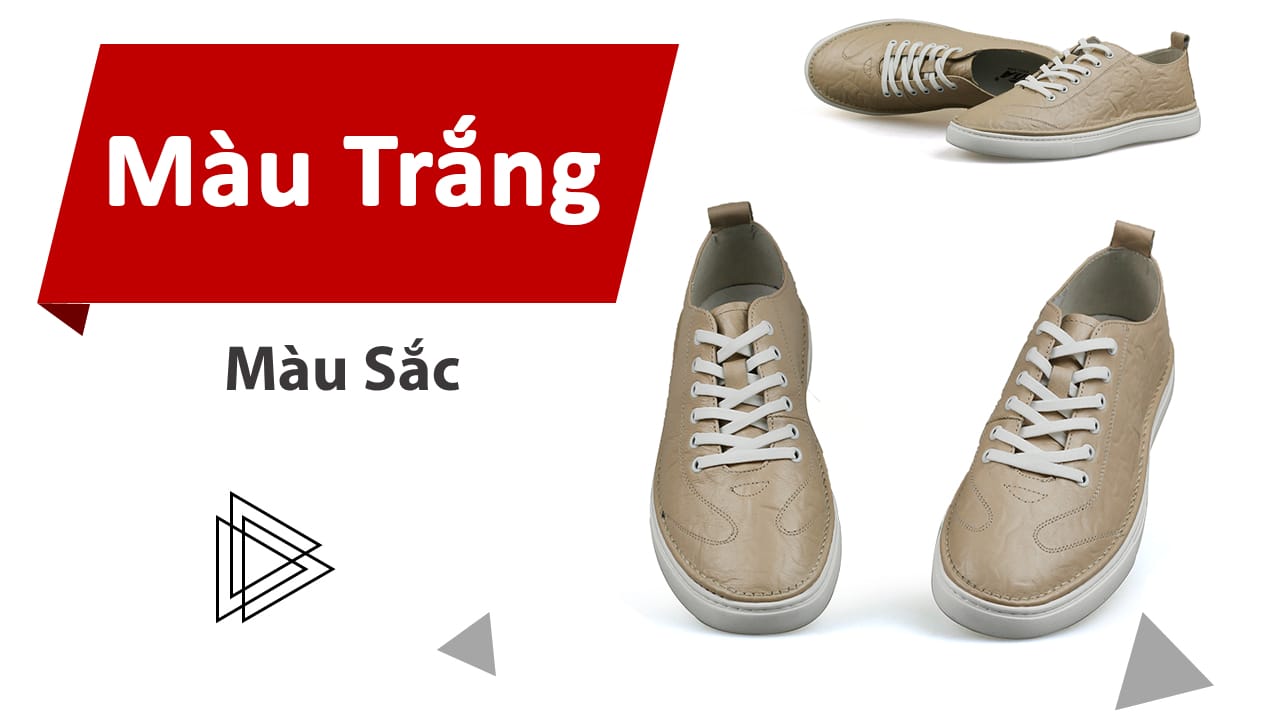 Giày thể thao nam thời trang màu trắng sữa
